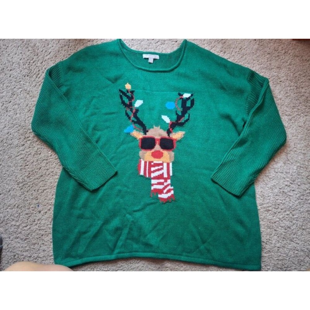 Woman within Plus size Christmas sweater